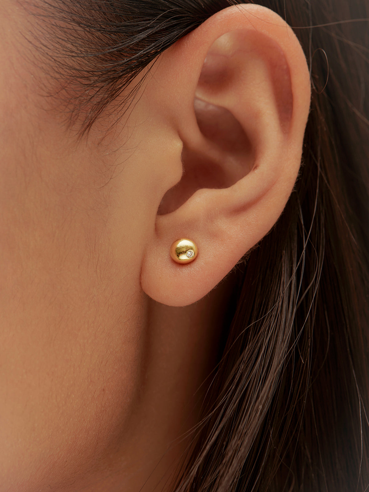 Diamond Bubble Earrings 14 ct Gold