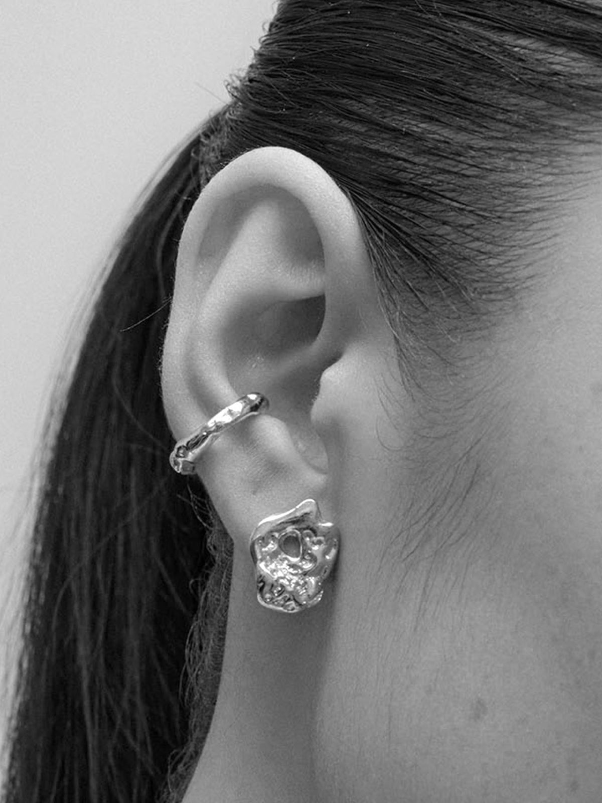 Talisman Small Moon Earrings Silver