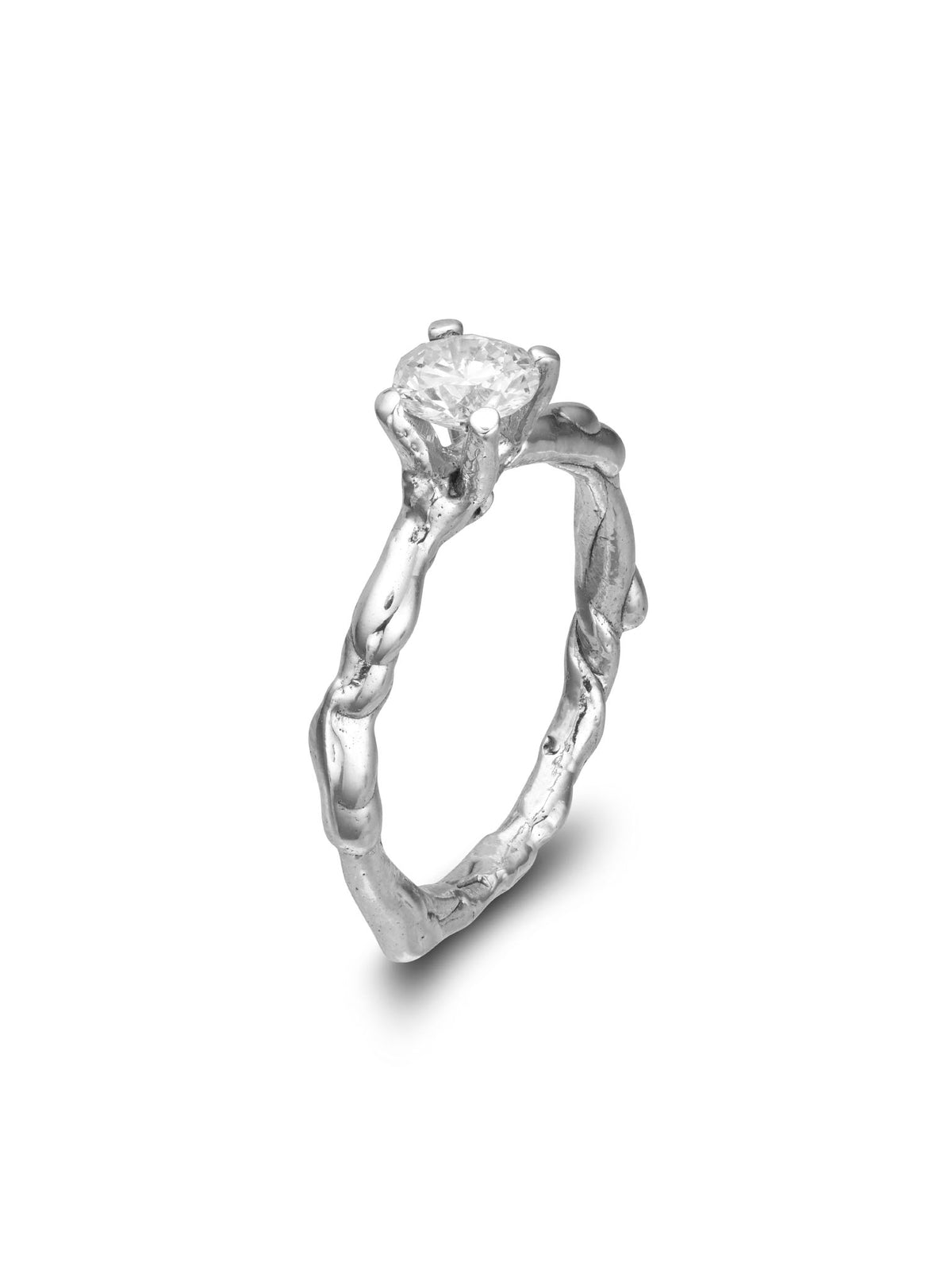 Eternity Engagement Ring / White Gold