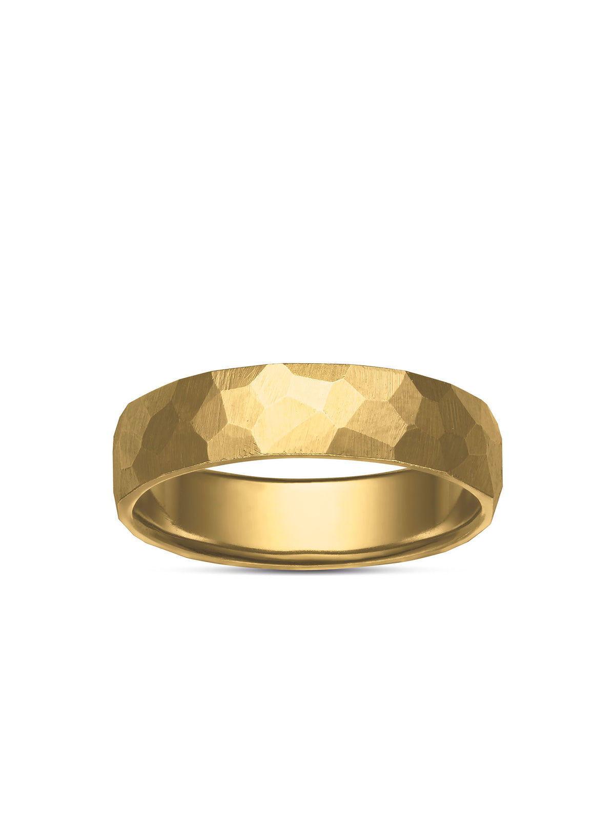 Faceted Wedding Band / Gold