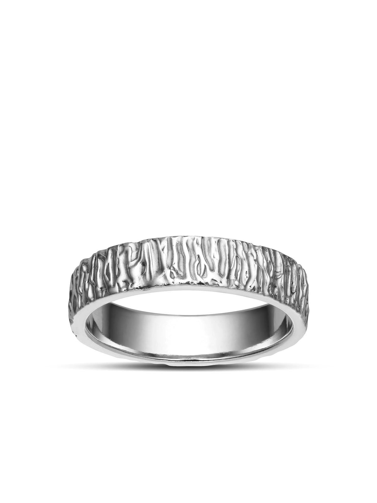 Forest Wedding Band / White Gold