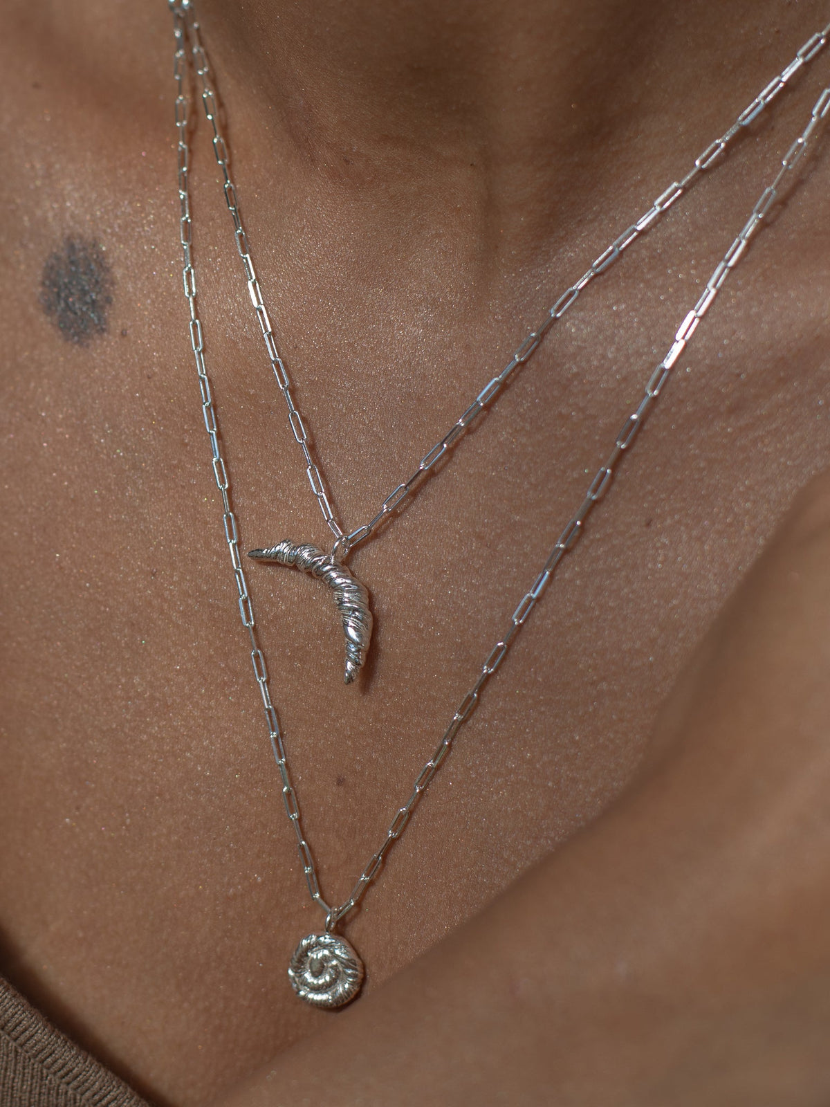 Nautilus Pendant Necklace Silver