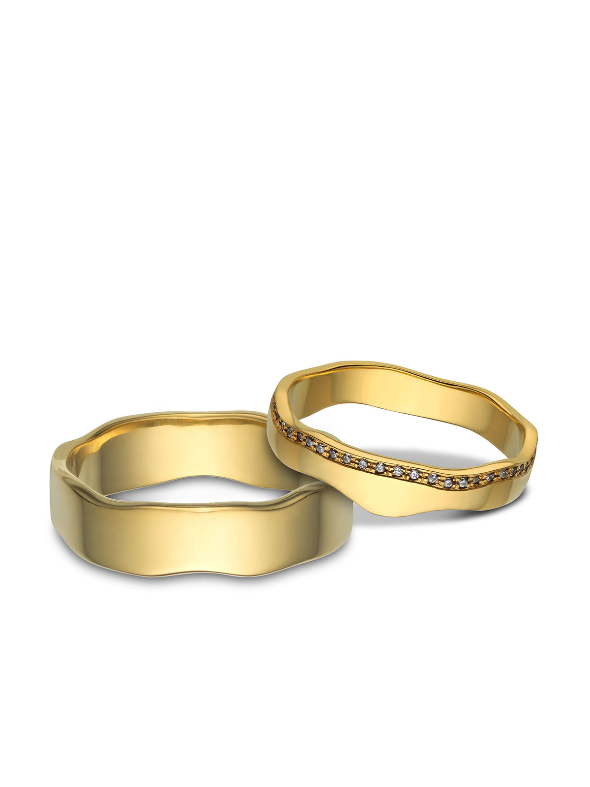 Wave Diamonds Jegygyűrű / Arany 