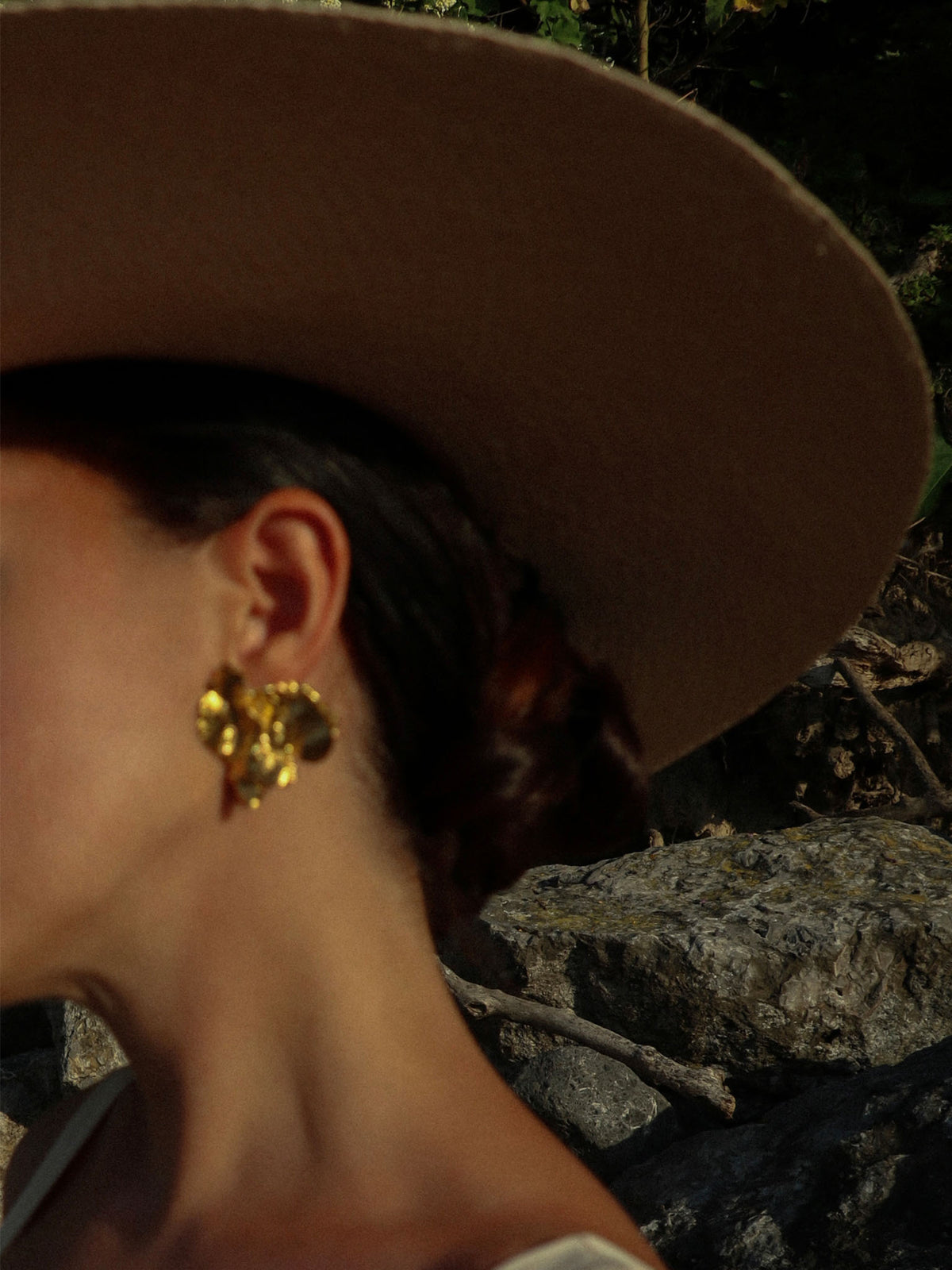 Artemis Goddess Earrings Gold