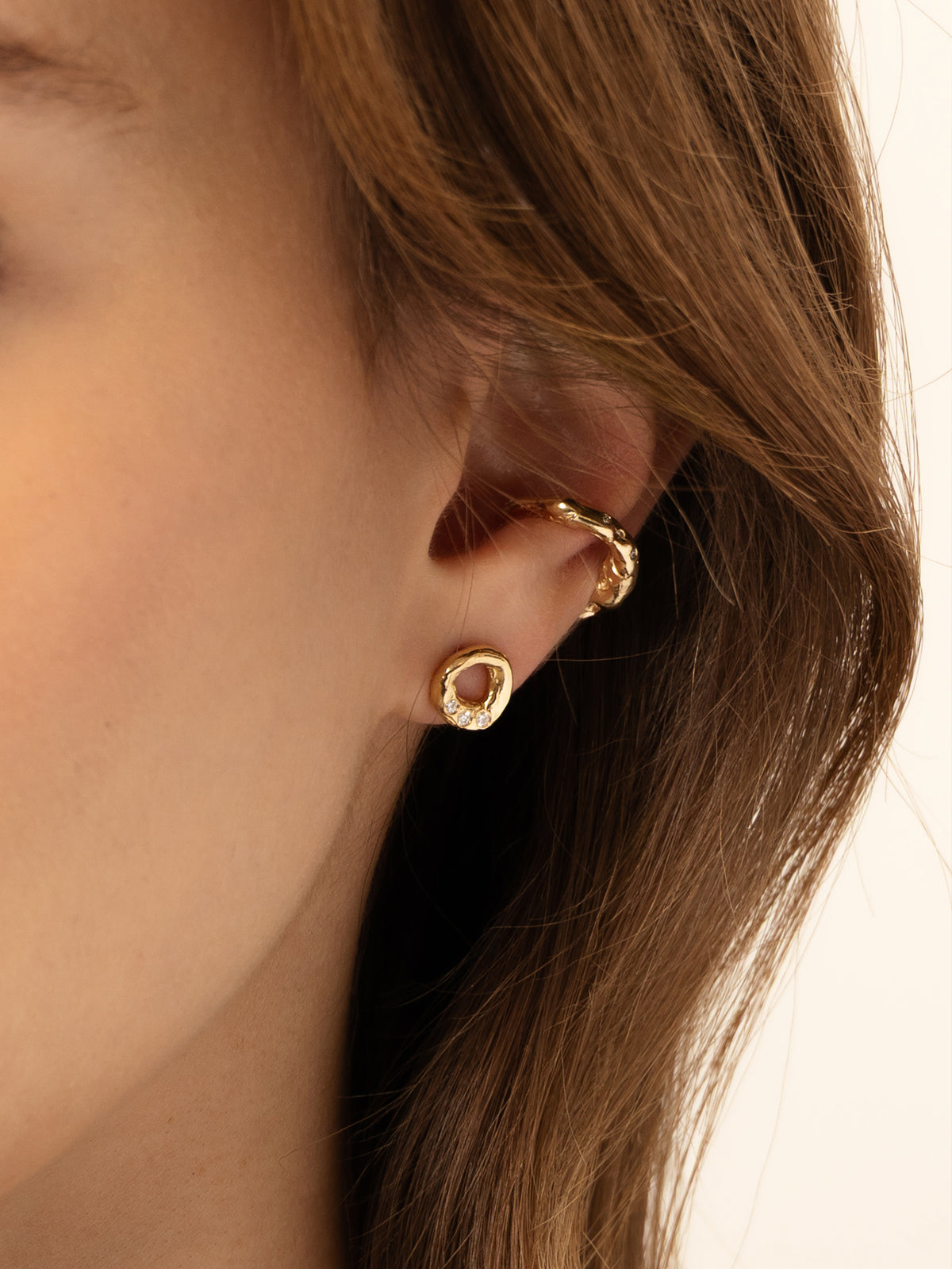 Aura Diamond Earrings 14k Gold