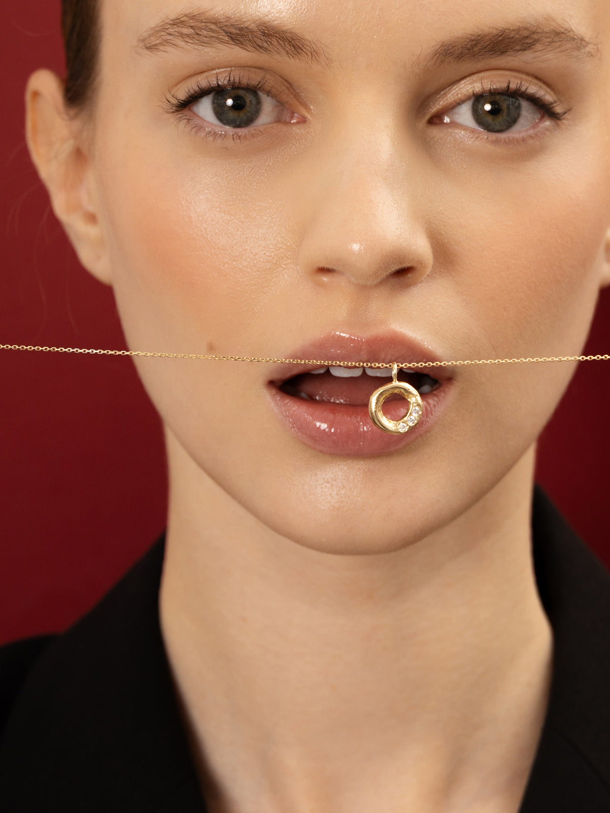 Aura Diamond Necklace 14k Gold