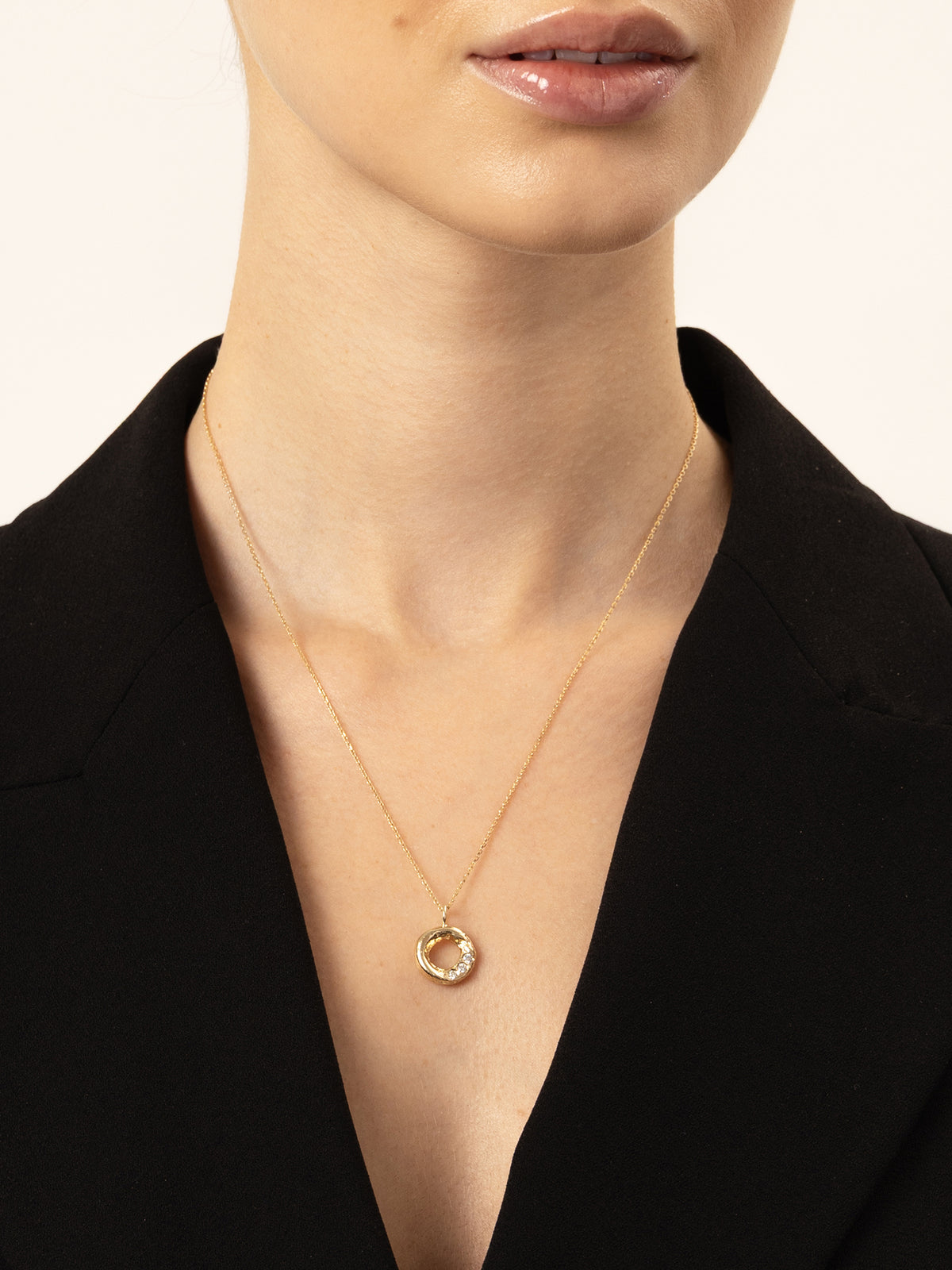 Aura Diamond Necklace 14k Gold