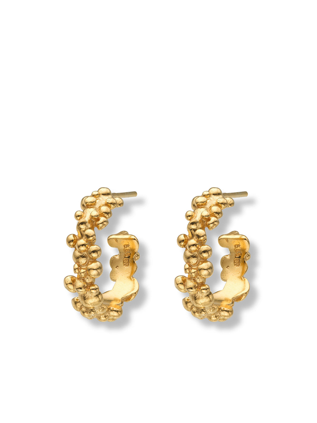 Céleste Deux Small Hoop Earrings 14 ct Gold