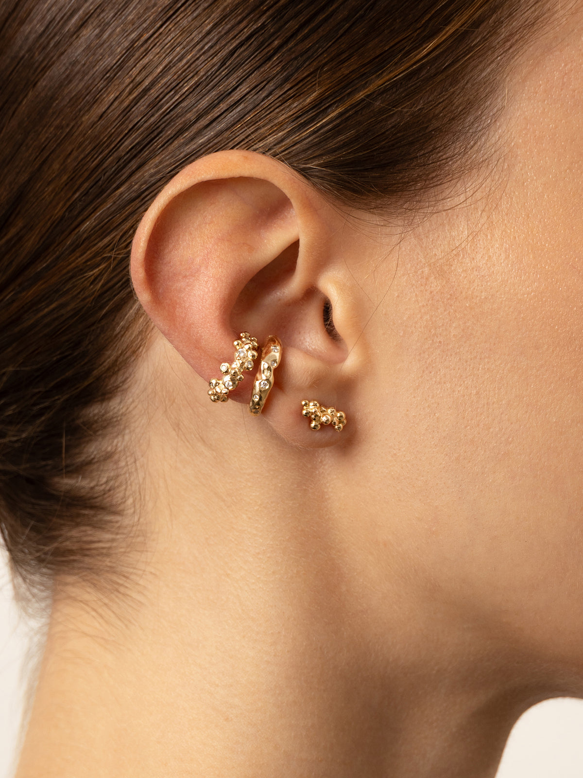 Céleste Deux Diamond Fülgyűrű 14k Arany