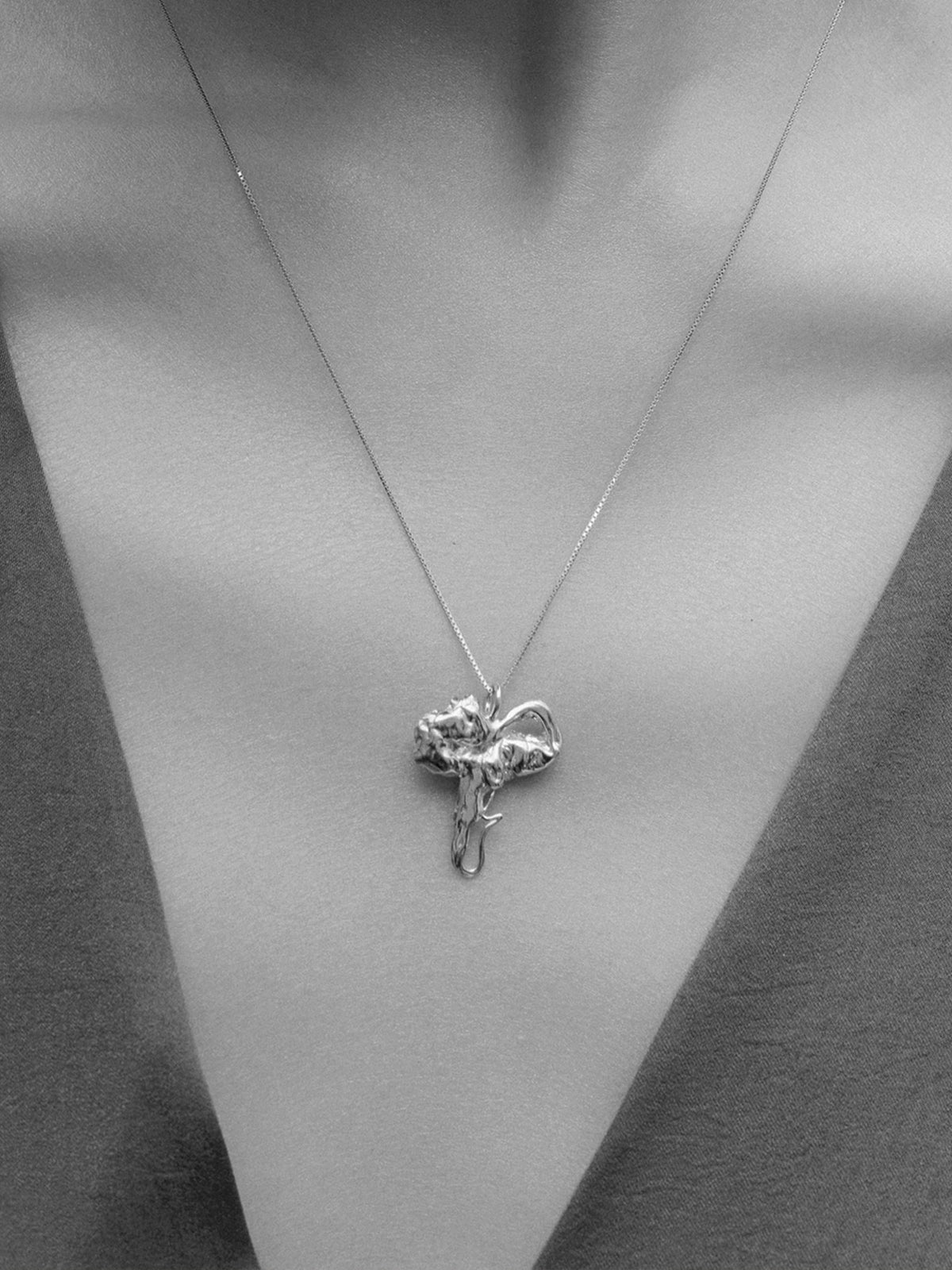 Euphoria Elephant Necklace Silver