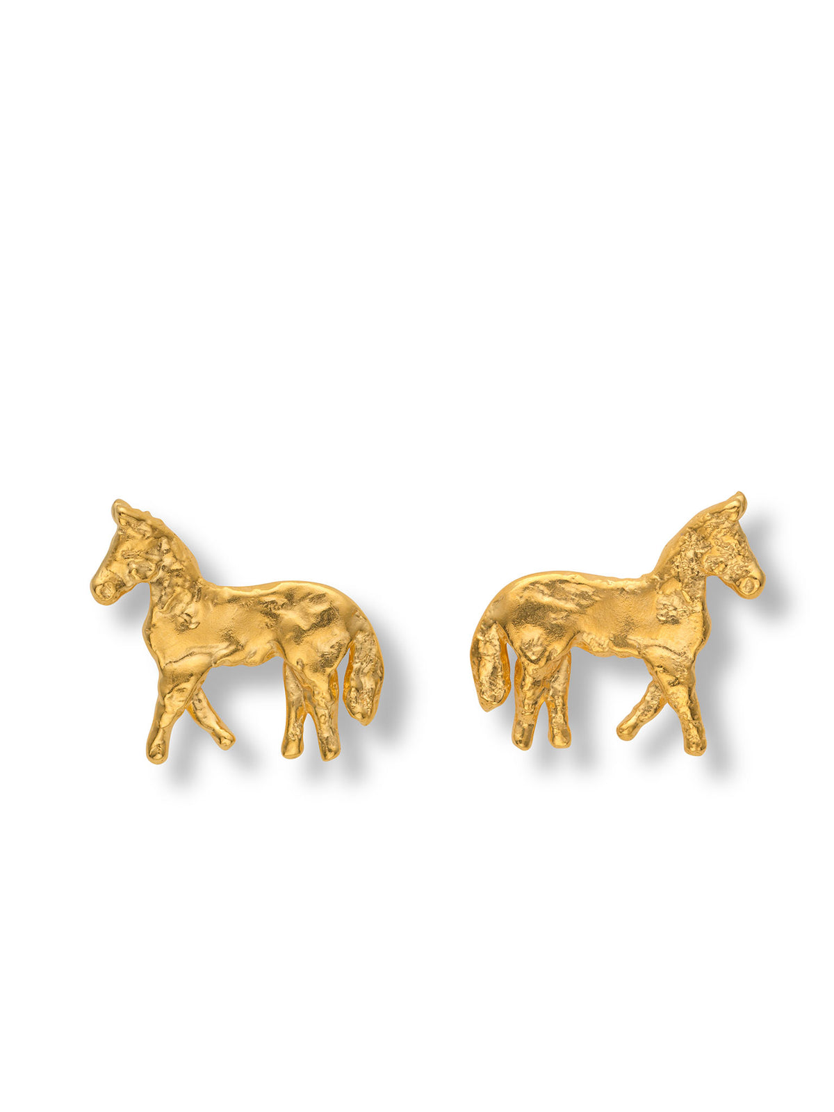 Horse Earrings Gold