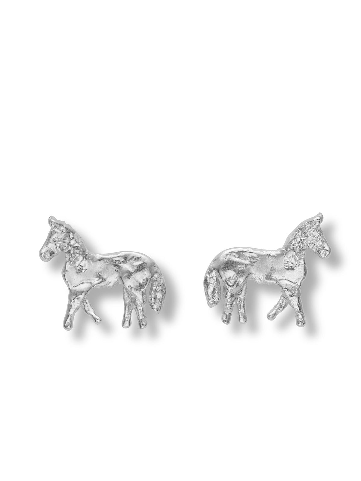 Horse Earrings Silver