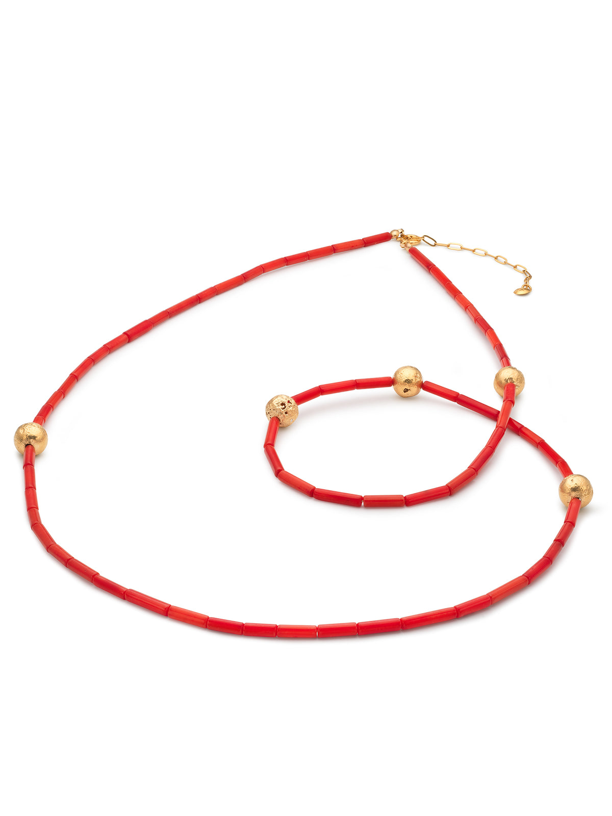 Coral Long Necklace