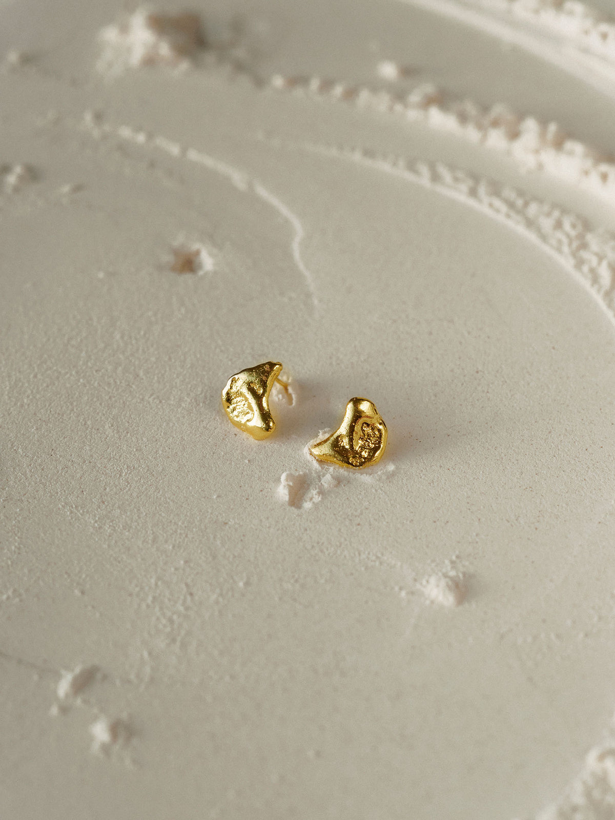 Talisman Half Moon Earrings Gold