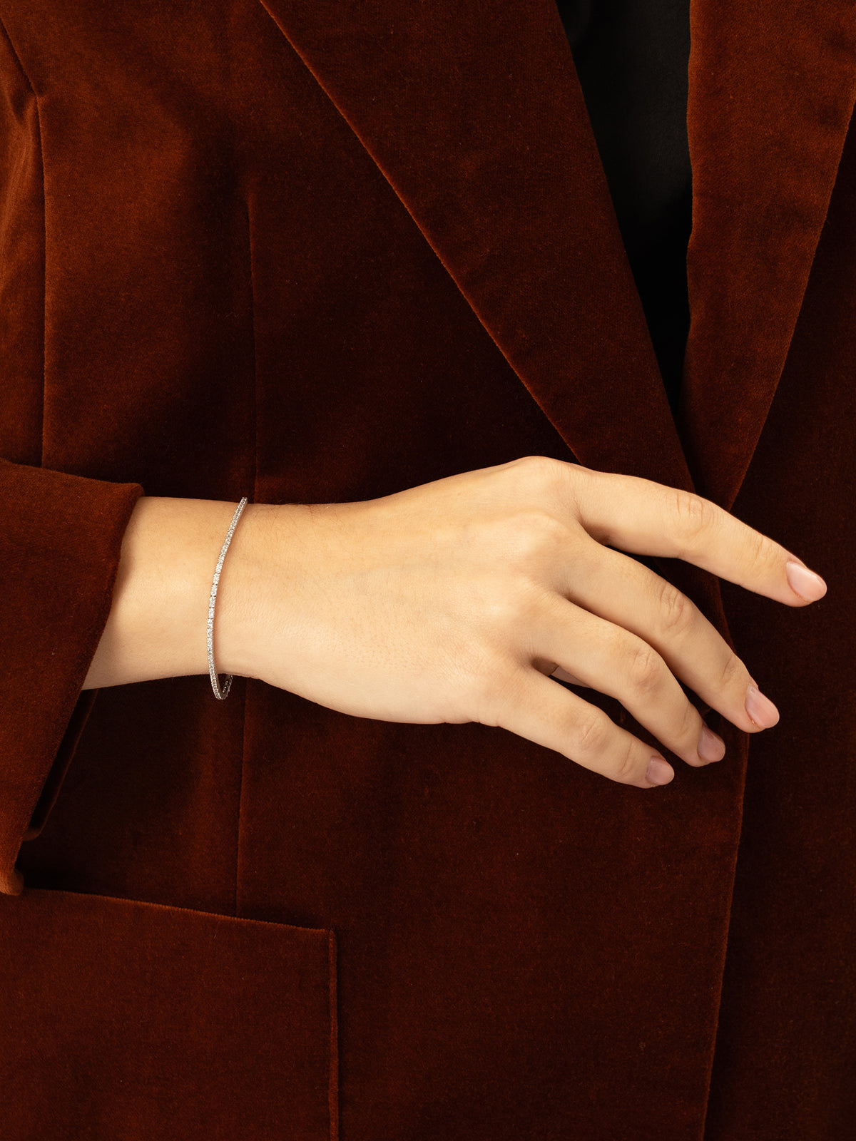 Tenisz Karkötő 18k Fehérarany