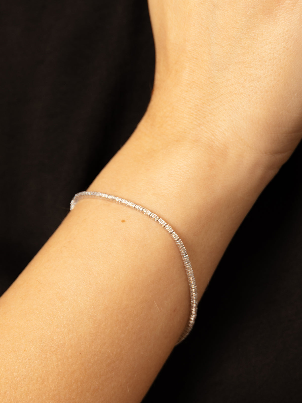 Tenisz Karkötő 18k Fehérarany