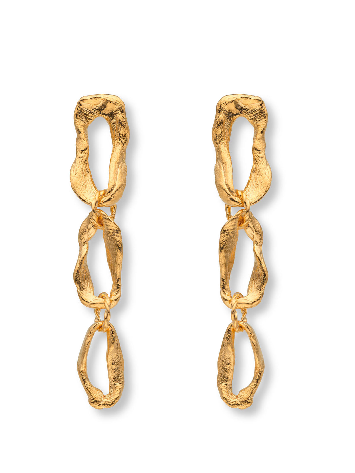 Vacation Long Chain Earrings Gold