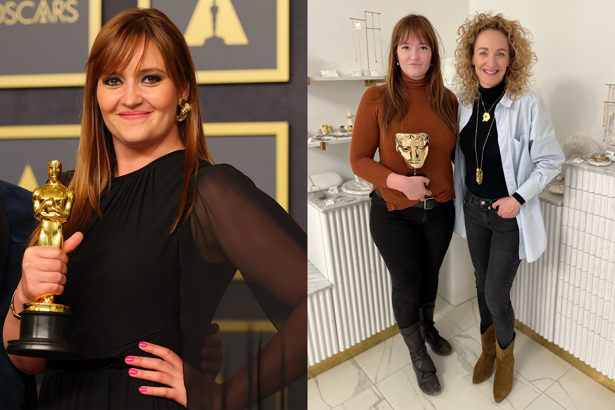 Oscar winner Zsuzsanna Sipos wears EVA REMENYI on Oscar Gala 2022