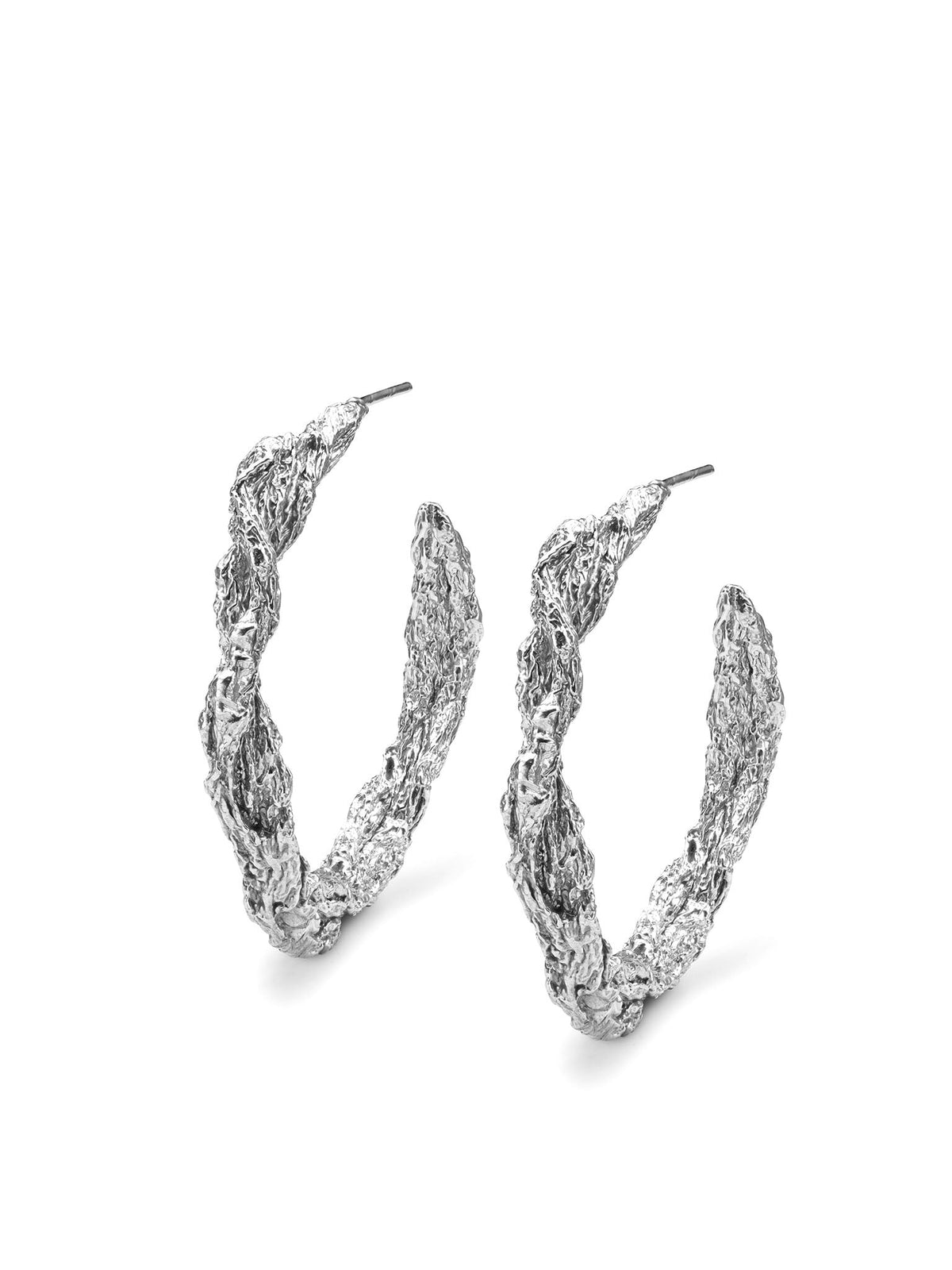 Archaic Hoop Earrings Silver