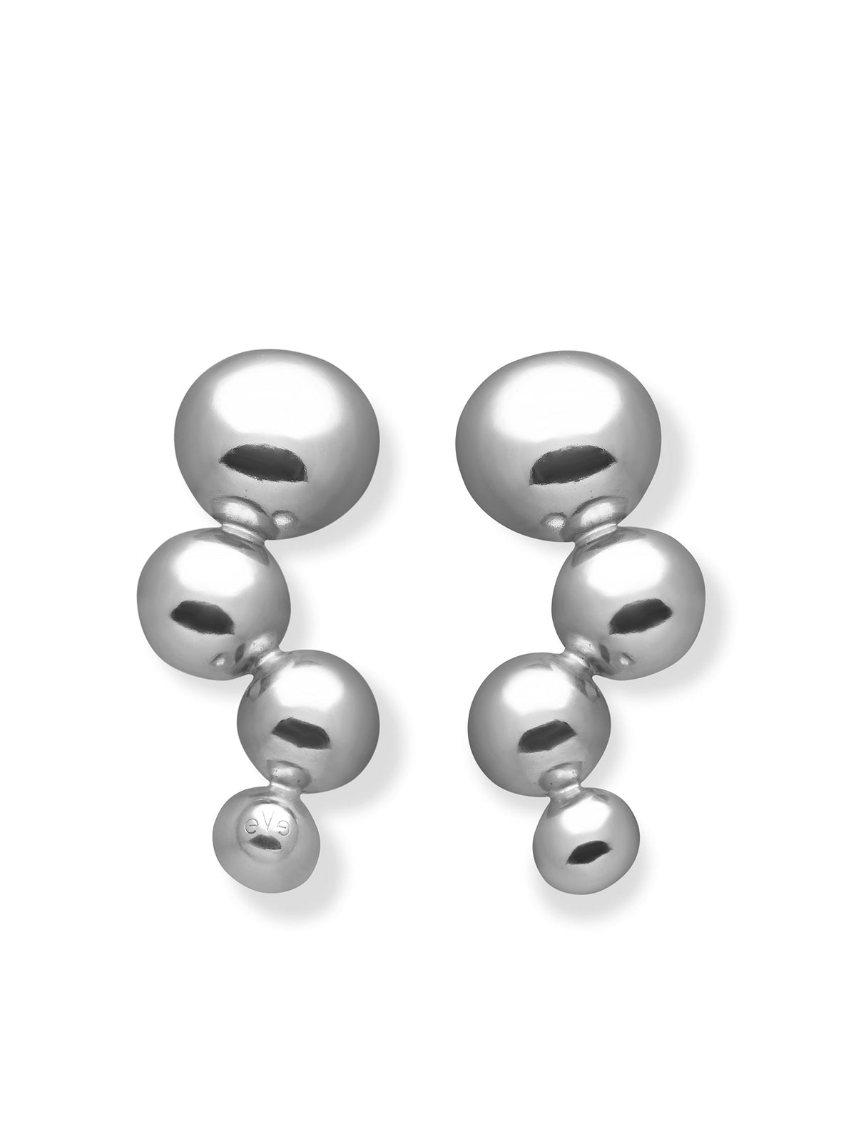CIRCLE LINES - Bubble earrings - Silver