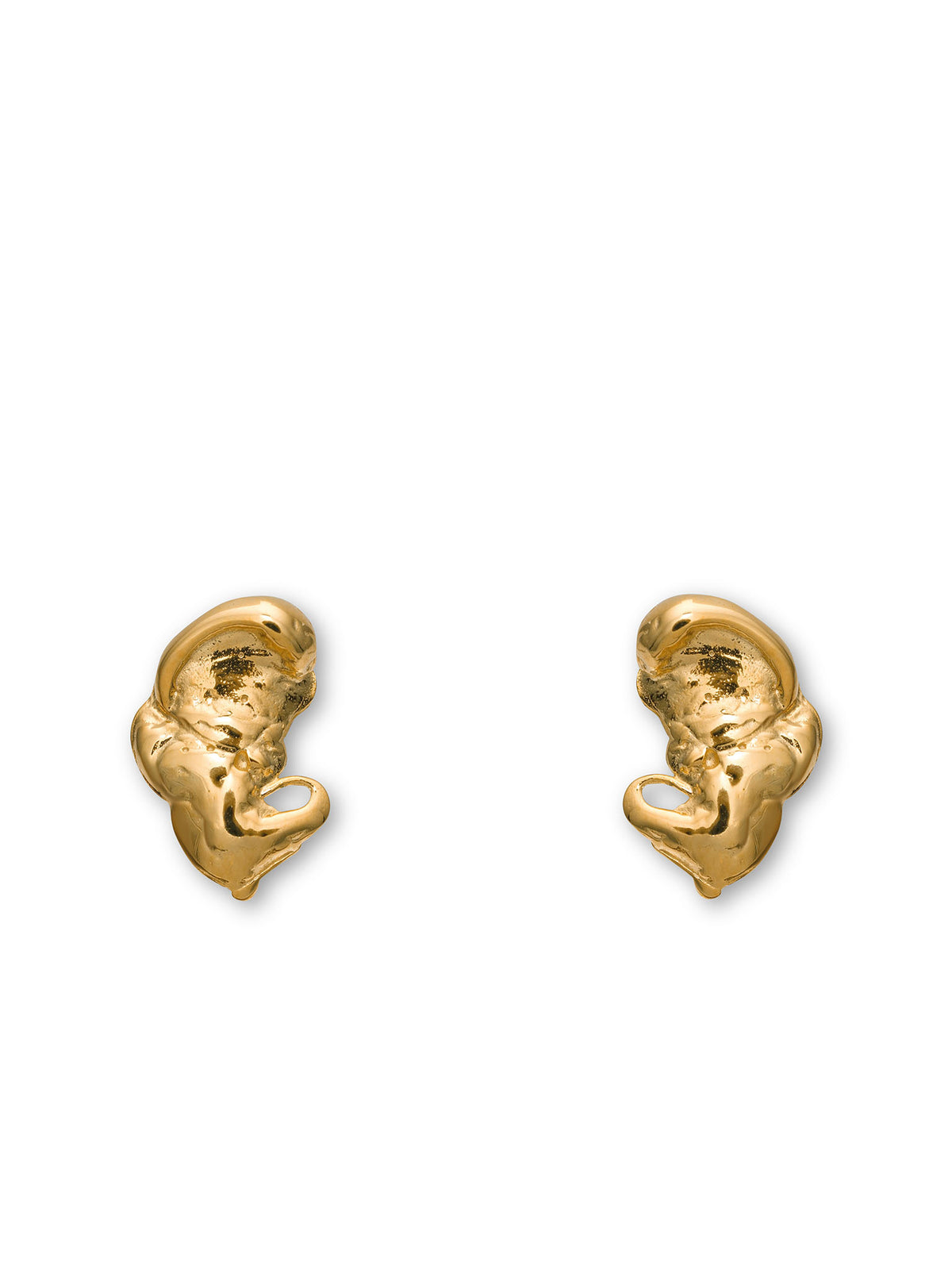 Euphoria Elephant Small Earrings 14ct Gold