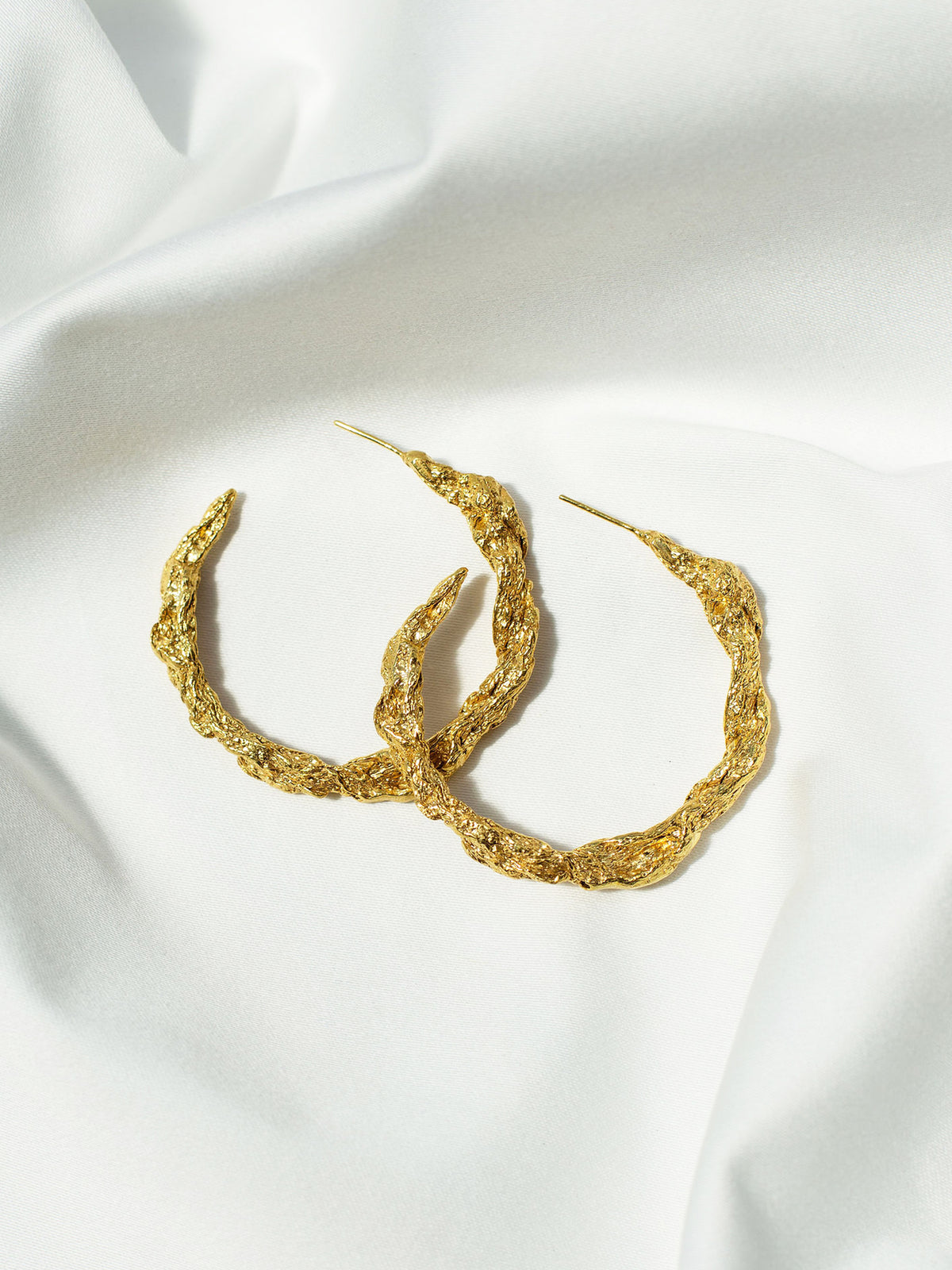 Archaic Hoop Earrings Gold