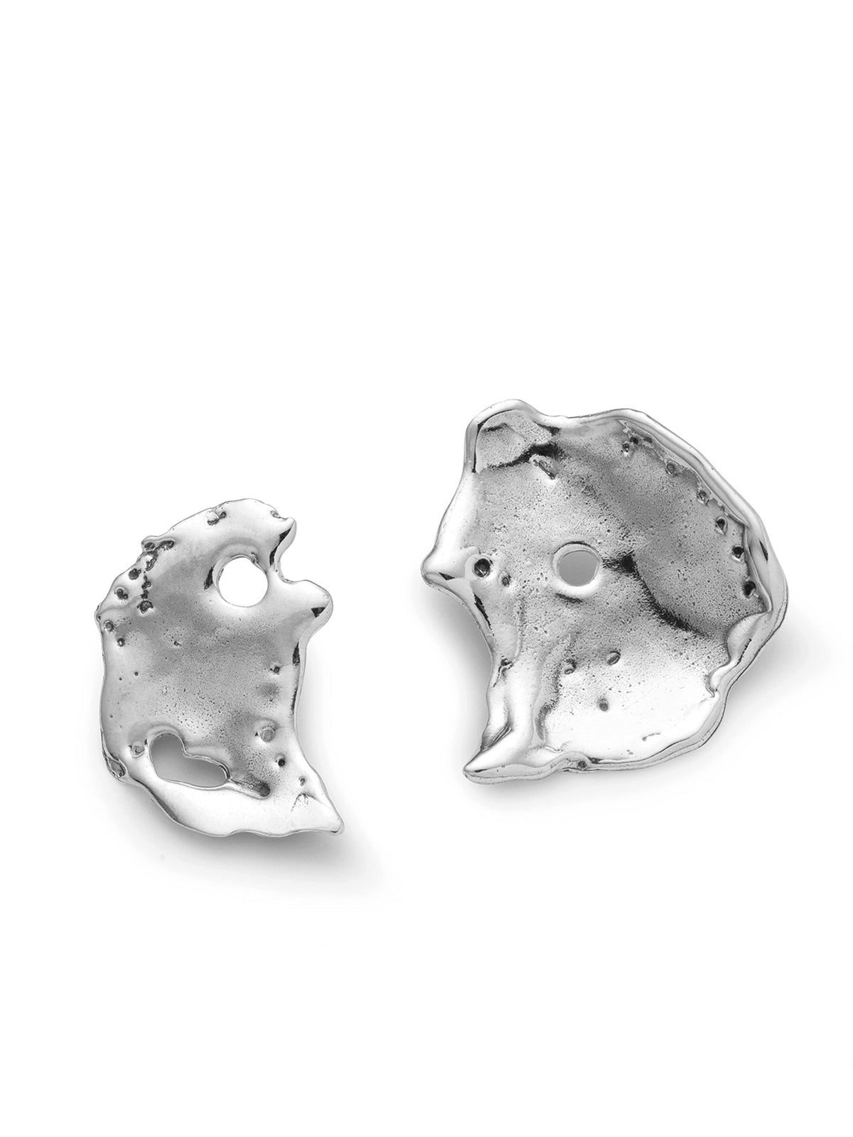 Talisman Moon Earrings - Silver